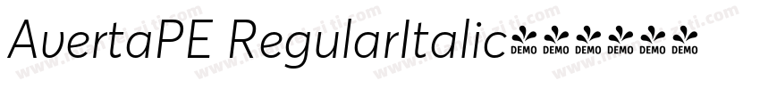 AvertaPE RegularItalic字体转换